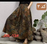 دامن پرفروش کتان طرح سنتی وارداتی