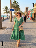 سارافن زنانه نخی یقه گیپوری وارداتی