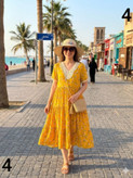 سارافن زنانه نخی یقه گیپوری وارداتی