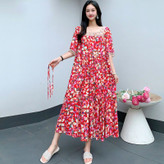 سارافن زنانه نخی یقه حصیری وارداتی کیفیت عالی