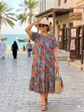 سارافن زنانه نخی یقه کشی کیفیت عالی